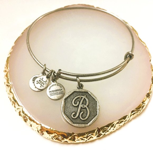 Alex and Ani Initial "B" bangle charm bracelet - Picture 1 of 2